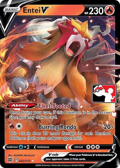 Brilliant Stars Entei V [Prize-Pack] Pokémon card